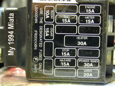 Mazda Miata Fuse Box Wiring Diagram